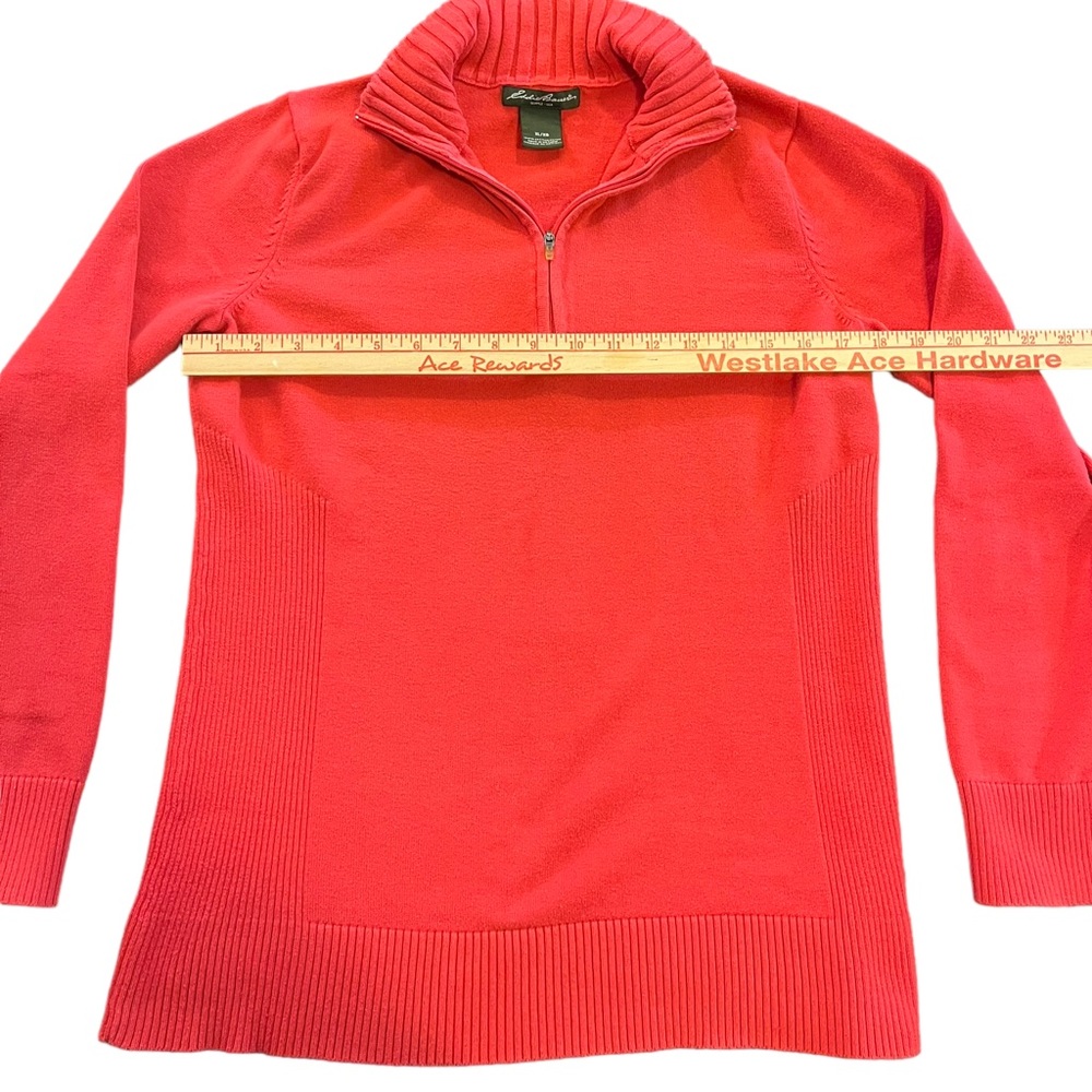 Eddie Bauer Pink Cotton Quarter Zip Pullover | Women’s XL - Picture 5 of 6